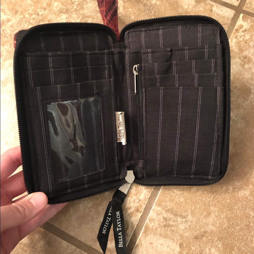 Bella Taylor plaid wristlet